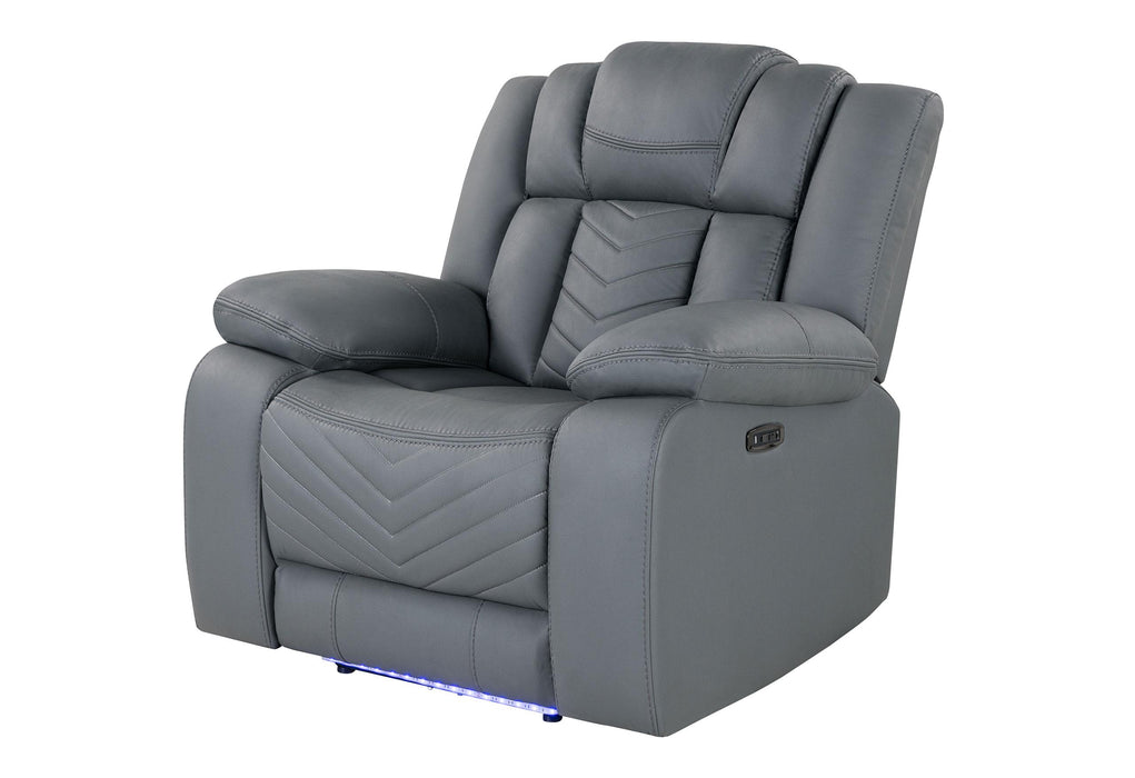 U7068 GREY 10 POWER RECLINER WITH LED - De Avenue Furniture