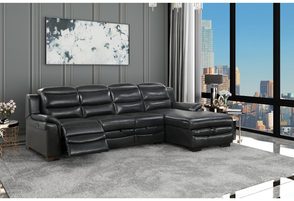 U8518 BLANCHE CHARCOAL SOFA BED WITH USB - De Avenue Furniture