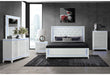 ALINA WHITE QUEEN BED GROUP WITH LED - De Avenue Furniture