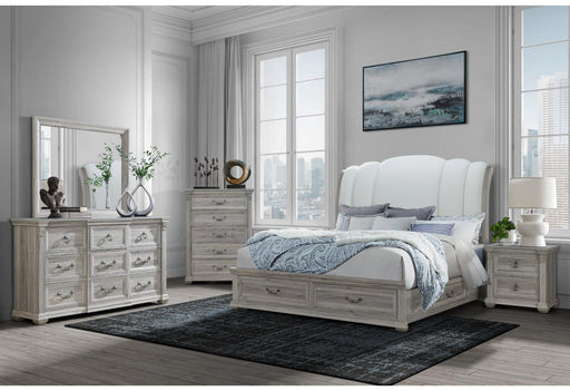ROWAN NATURAL STORAGE QUEEN BED GROUP - De Avenue Furniture