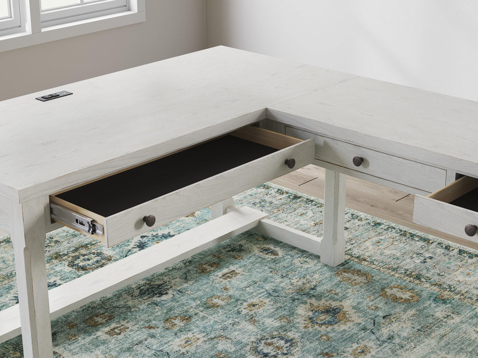 Robbinsdale L-Shaped Home Office Desk - De Avenue Furniture