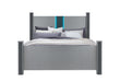 Logan Silver Bed With Led And Speakers - De Avenue Furniture
