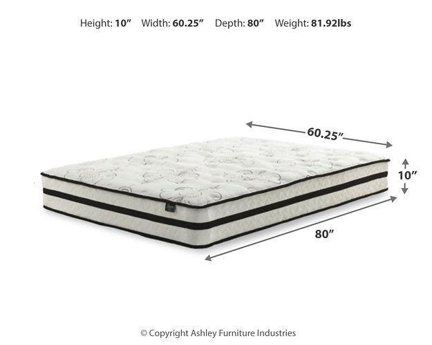 Chime 10 Inch Hybrid 10 Inch Mattress and Pillow - De Avenue Furniture