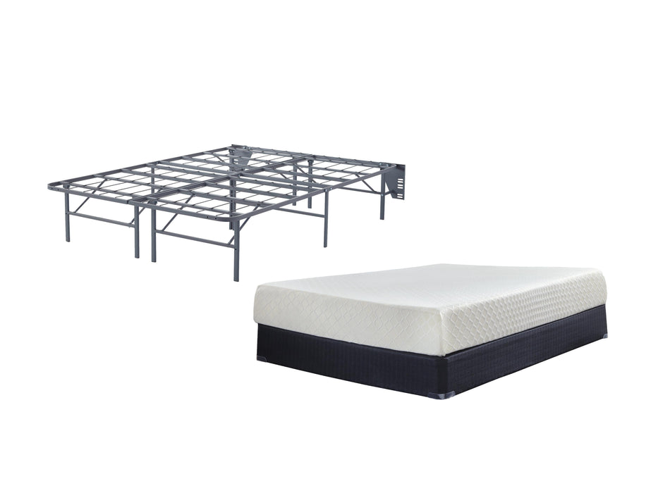 10 Inch Chime Memory Foam Mattress Set - De Avenue Furniture