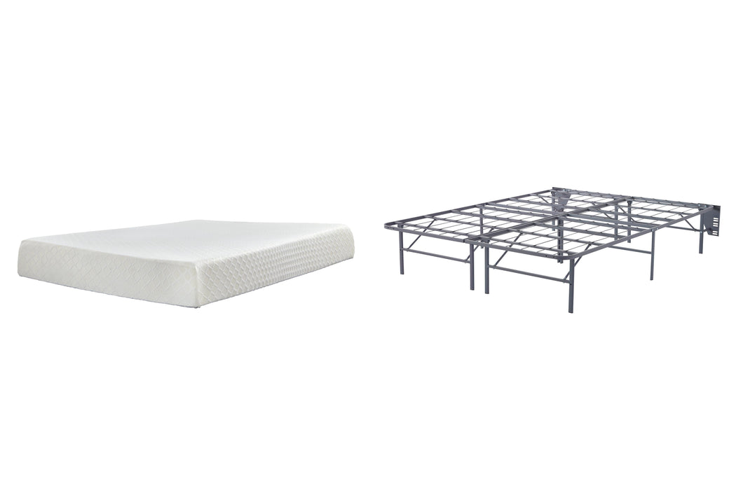 10 Inch Chime Memory Foam Mattress Set - De Avenue Furniture