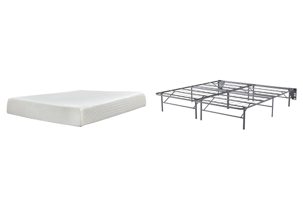 10 Inch Chime Memory Foam Mattress Set - De Avenue Furniture