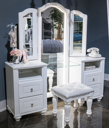 Kozlani Vanity with Mirror - De Avenue Furniture