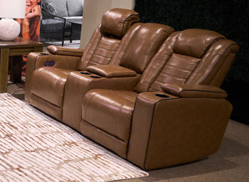 Gruaro Power Reclining Loveseat with Console - De Avenue Furniture