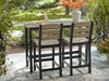 Shoreline Beach Outdoor Counter Table and 2 Barstools - De Avenue Furniture