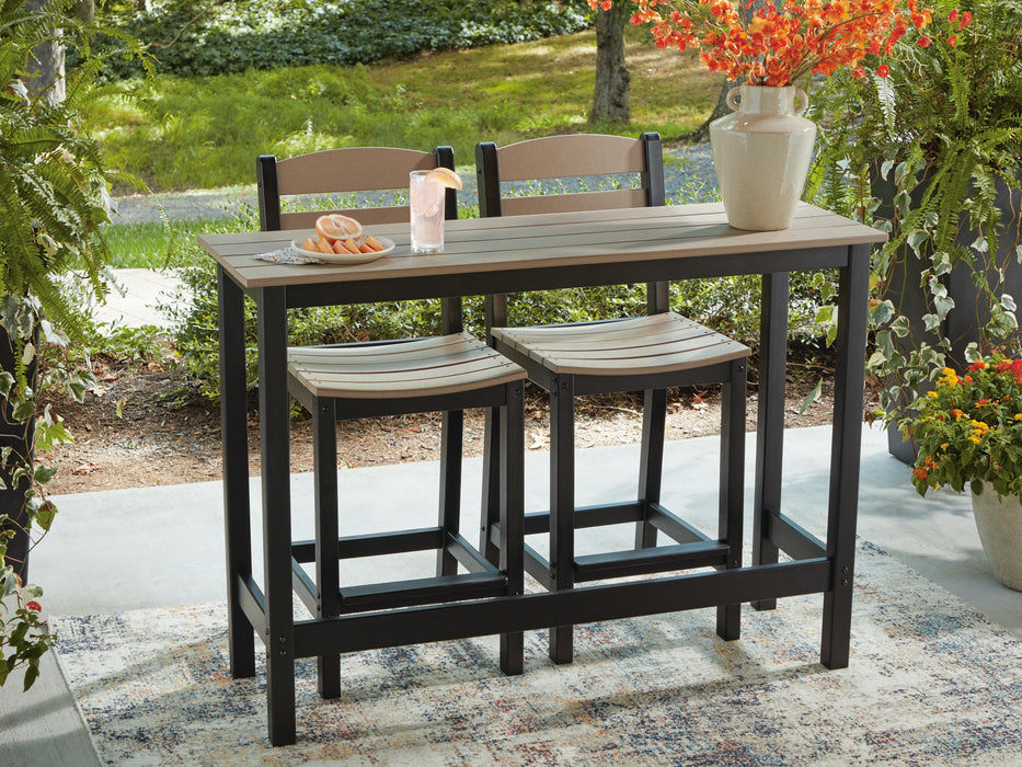 Shoreline Beach Outdoor Counter Table and 2 Barstools - De Avenue Furniture