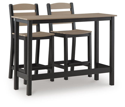 Shoreline Beach Outdoor Counter Table and 2 Barstools - De Avenue Furniture