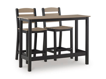 Shoreline Beach Outdoor Counter Table and 2 Barstools - De Avenue Furniture