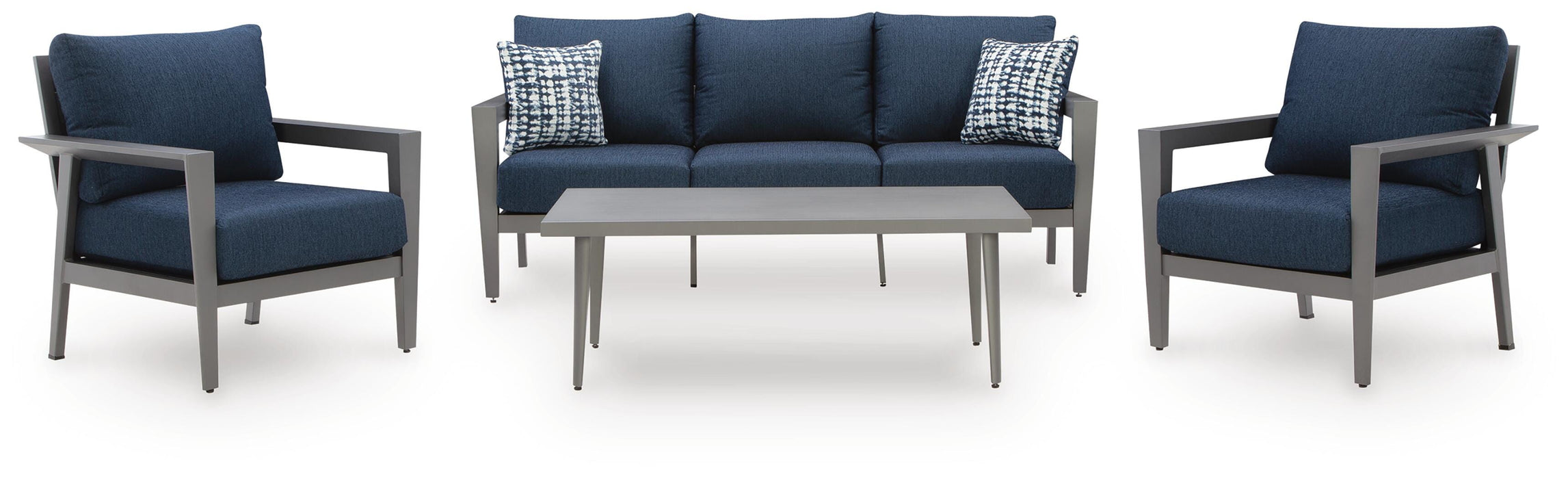 Gali Outdoor Sofa/Chairs/Table Set (Set of 4) - De Avenue Furniture