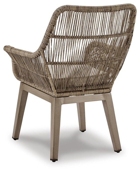 Beach Front Arm Chair with Cushion (Set of 2) - De Avenue Furniture