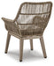 Beach Front Arm Chair with Cushion (Set of 2) - De Avenue Furniture