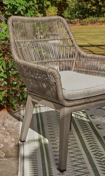 Beach Front Arm Chair with Cushion (Set of 2) - De Avenue Furniture