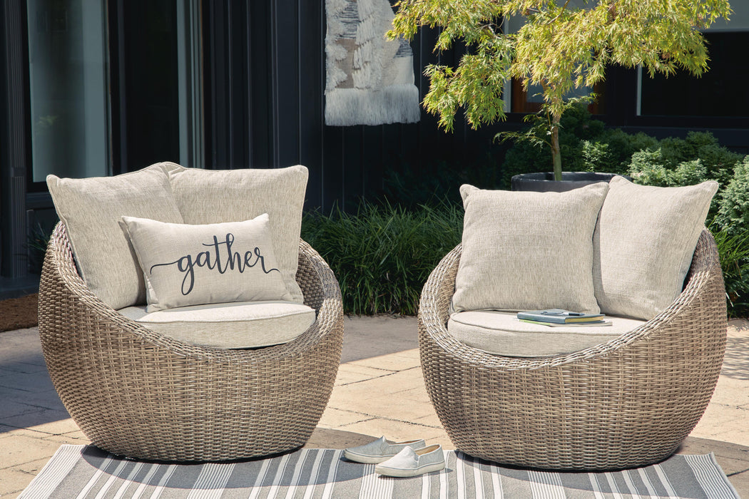 Danson Swivel Lounge with Cushion (Set of 2) - De Avenue Furniture