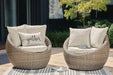 Danson Swivel Lounge with Cushion (Set of 2) - De Avenue Furniture