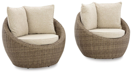 Danson Swivel Lounge with Cushion (Set of 2) - De Avenue Furniture