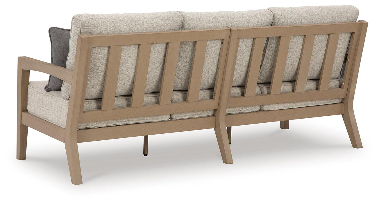 Hallow Creek Outdoor Sofa with Cushion - De Avenue Furniture