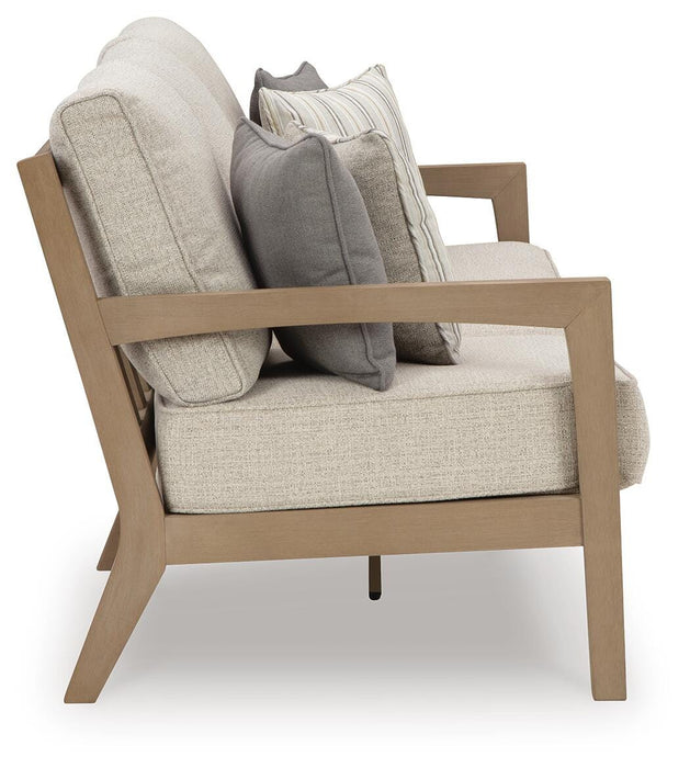 Hallow Creek Outdoor Sofa with Cushion - De Avenue Furniture