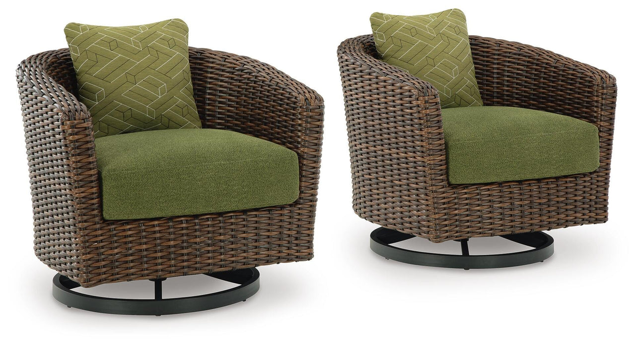 Horizon Hall Outdoor Swivel Lounge Chair with Cushion - De Avenue Furniture