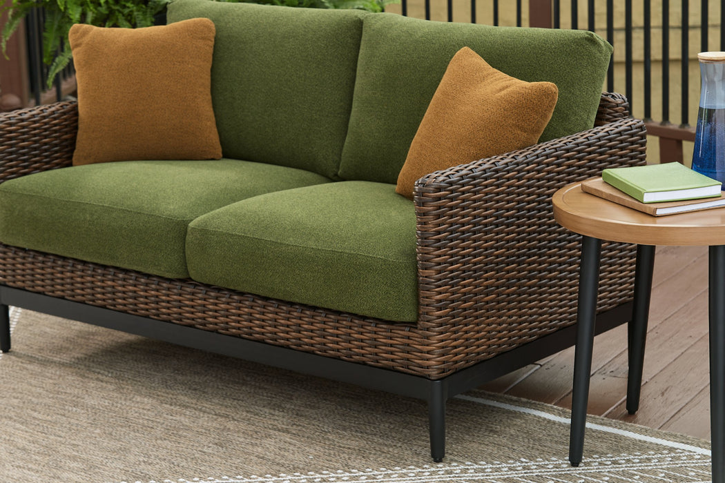 Horizon Hall Outdoor Loveseat with Cushion - De Avenue Furniture
