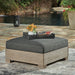 Citrine Park Outdoor Ottoman with Cushion - De Avenue Furniture