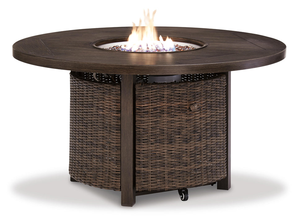 Paradise Trail Outdoor Loveseat, Lounge Chairs and Fire Pit Table - De Avenue Furniture