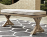 Beachcroft Outdoor Bench with Cushion - De Avenue Furniture
