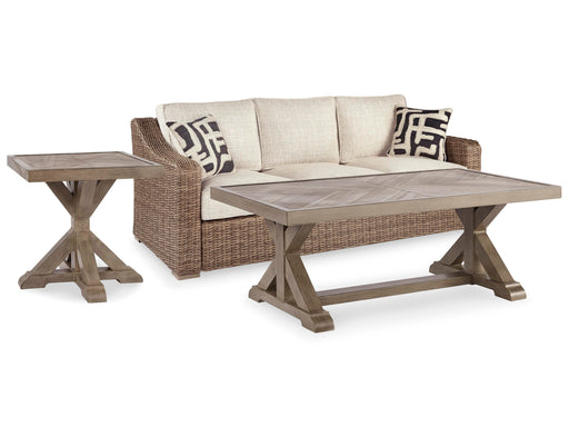 Beachcroft Beachcroft Nuvella Sofa with Coffee and End Table - De Avenue Furniture