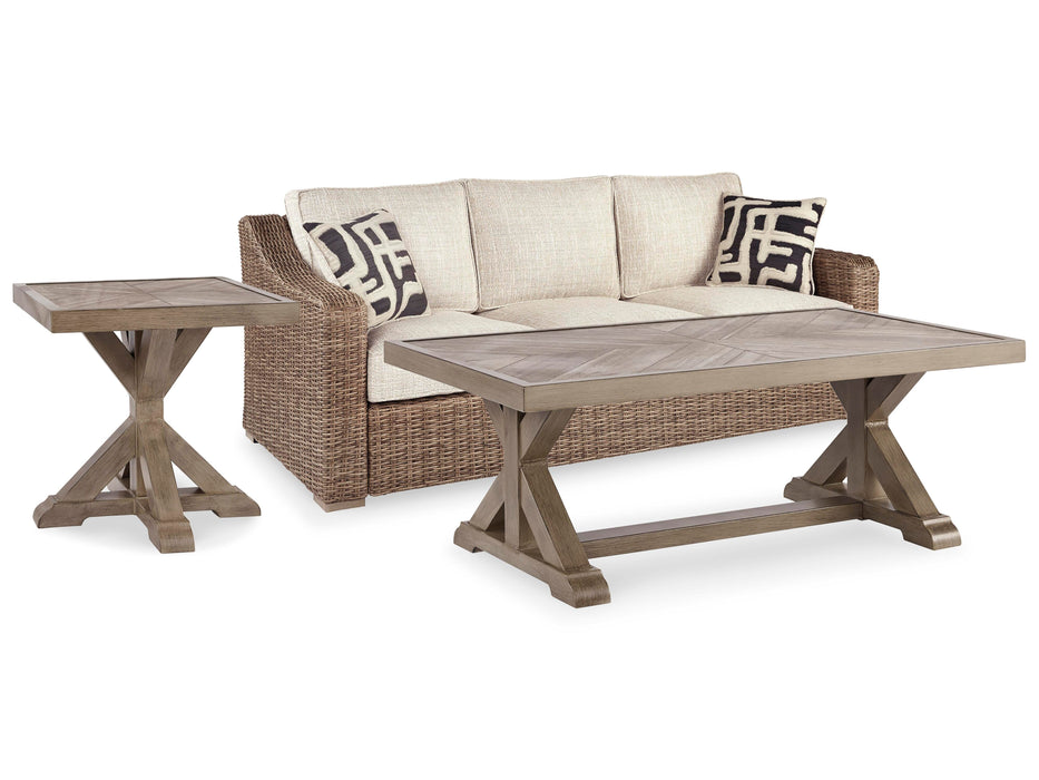 Beachcroft Beachcroft Nuvella Sofa with Coffee and End Table - De Avenue Furniture