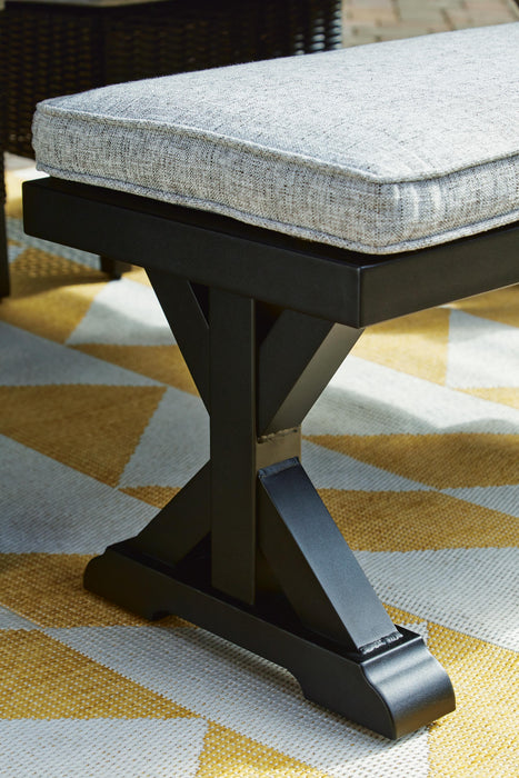 Beachcroft Outdoor Bench with Cushion - De Avenue Furniture