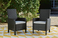 Beachcroft Outdoor Arm Chair with Cushion (Set of 2) - De Avenue Furniture