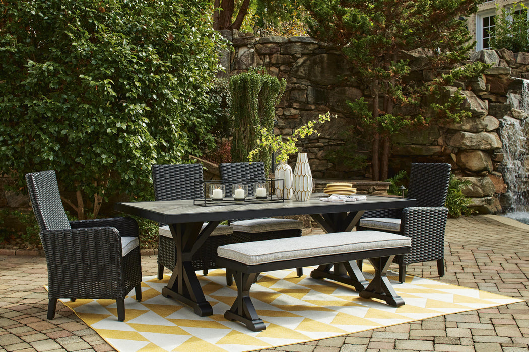 Beachcroft Outdoor Bench with Cushion - De Avenue Furniture