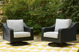 Beachcroft Outdoor Swivel Lounge with Cushion - De Avenue Furniture