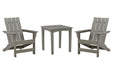 Visola Outdoor Adirondack Chair Set with End Table - De Avenue Furniture