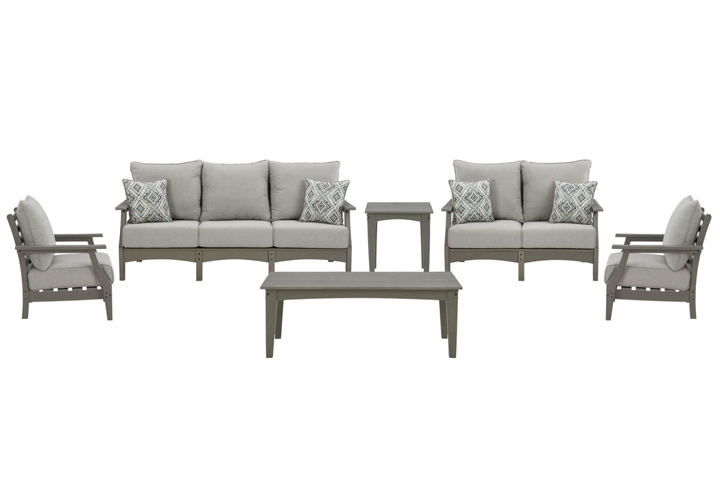 Visola Outdoor Sofa and Loveseat Set - De Avenue Furniture
