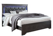 Pompei Metallic Grey Bed With Led - De Avenue Furniture