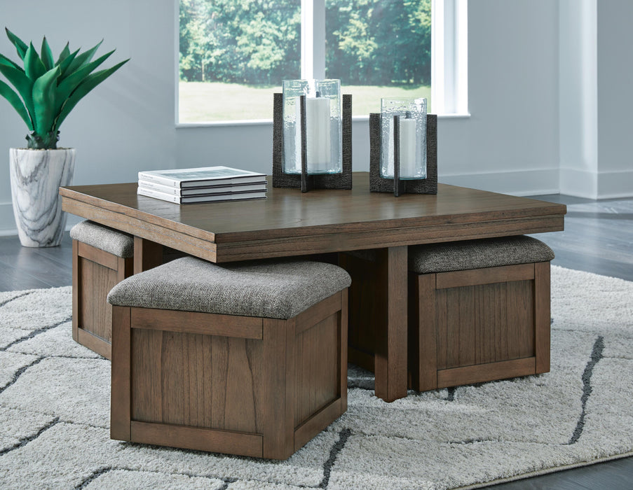 Boardernest Coffee Table with 4 Stools - De Avenue Furniture