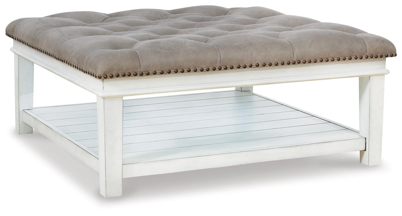 Kanwyn Upholstered Ottoman Coffee Table - De Avenue Furniture