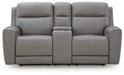 5Z-Comfort Power Reclining Loveseat with Console - De Avenue Furniture
