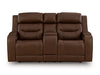 Knightington Power Reclining Loveseat with Audio Seating - De Avenue Furniture