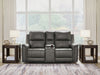 Bleckley Power Reclining Loveseat with Console - De Avenue Furniture