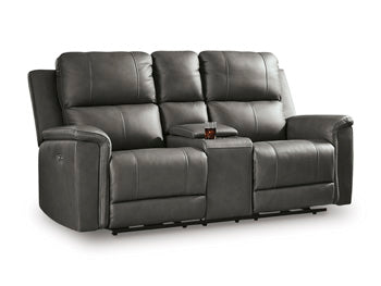 Bleckley Power Reclining Loveseat with Console - De Avenue Furniture