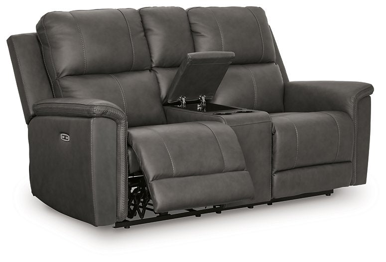 Bleckley Power Reclining Loveseat with Console - De Avenue Furniture