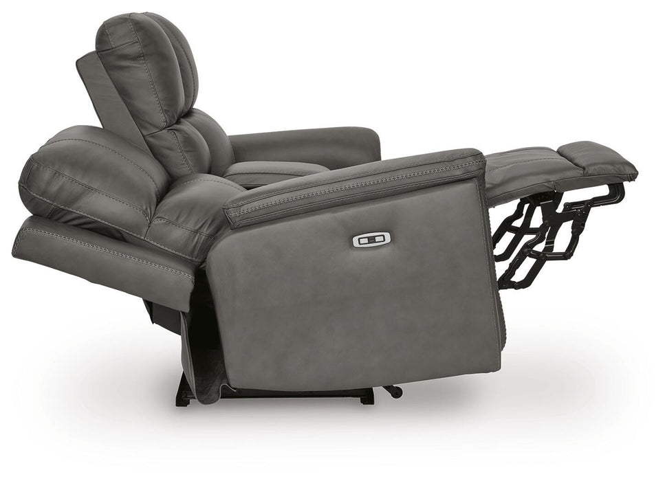 Bleckley Power Reclining Loveseat with Console - De Avenue Furniture