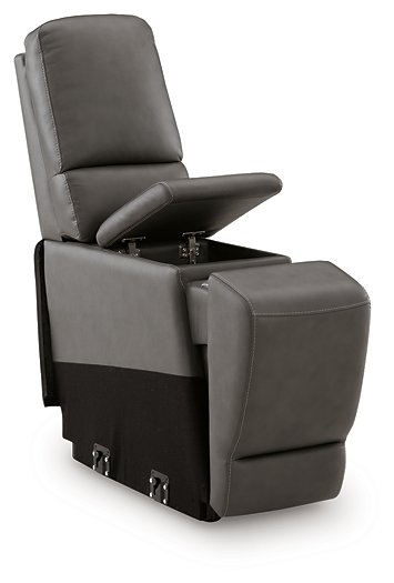 5Z - Pittson Power Reclining Sectional Loveseat with Console - De Avenue Furniture