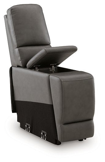 5Z - Pittson Power Reclining Sectional Loveseat with Console - De Avenue Furniture