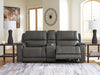 5Z - Pittson Power Reclining Sectional Loveseat with Console - De Avenue Furniture